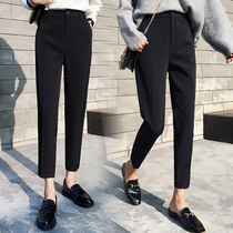 Western Dress Pants Woman 90% 2022 New summer black Western pants High level Sensation High Waist Thin SMOKE PIPE PANTS
