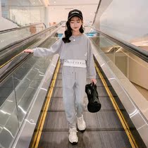 Girls spring clothing and clothing two suits 2022 new girls Spring and autumn foreign air CUHK childrens sports blouses childrens clothes