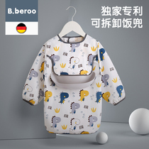 Spring and autumn long-sleeved childrens gown food Anti-dirty artifact baby bib waterproof baby bib super soft food bag