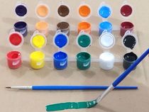 Acrylic pigment 12 color foam plaster doll painting diy hand painted material 6 complex 3ml