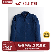 Hollister2021 autumn new trend stretch Oxford slim shirt men 310860-1
