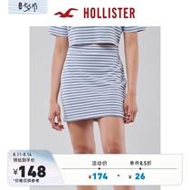 Hollister 2021 autumn new product temperament plus high waist knitted mini skirt female 310624-1