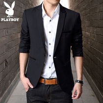  Playboy suit mens jacket spring and autumn one-piece casual suit Korean version of the trend slim-fitting handsome professional small suit