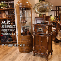 Todays ink phonograph retro living room European vinyl record player Bluetooth old antique stream sound machine solid wood phonograph