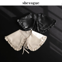 shevogue European and American style ruffled shawl Puskin outside womens shoulder fake collar children Joker doll collar