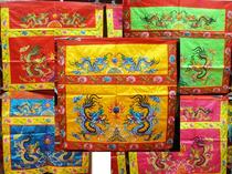 Buddhas Buddhist Law Society Table Siege 1 m multicolor optional silk satin embroidered Double Dragon Divine Terrace Skirt for Table Decorative Artisanal Mantle