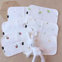 Newborn flat pillow anti-spit milk small pillow towel baby pillow low pillow towel baby 0-6 months quilted pillow cotton