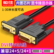 dvi to VGA cable 24 1 HD vda adapter vja computer desktop host graphics display connection 