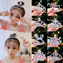  Princess small crown headdress Children girls baby crown hairpin Hair accessories Hair comb insert comb Rhinestone jewelry Hair girl
