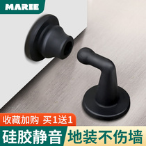 Door suction free of punch door stopper silicone anti-mute floor suction toilet Home door Anti-collision suction door stopper new
