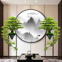 Large simulation green plant potted fake plant bonsai welcome pine floor decoration Villa hotel sales department decoration