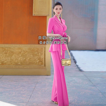 Summer OL Womans Frame Upper Broad Legs Two Pieces 2023 New Temperament Goddess Set