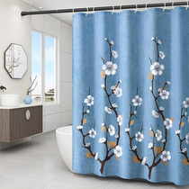 Bath shower curtain bathroom non-perforated toilet door curtain shower room partition curtain waterproof cloth hanging curtain bath thickening
