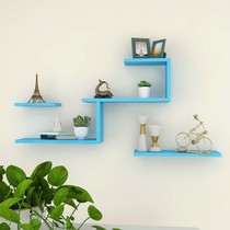 Wall-plated shelves bedroom with punch-free partition shelves hanging walls hanging walls with living room TV background wall decoration