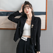 Suit jacket womens short style small Man senior design sense niche black casual small suit 2021 Spring and Autumn New
