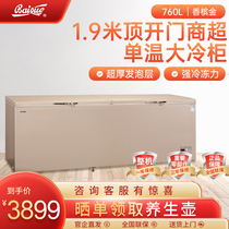White snow BD C- 760FD super large capacity freezer freezer 1 9 meters 2 meters 3 meters freezer with copper tube