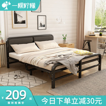  Wrought iron bed 1 5-meter single bed free installation Modern simple 1 8-meter double bed thickened reinforced iron frame bed Iron bed