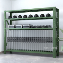 Shield rack security equipment placement rack anti-riot steel fork helmet placement rack troop material equipment shelf shovel rack
