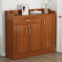 Household door shoe cabinet Large capacity storage storage cabinet Simple door entrance cabinet Imitation solid wood economic shoe rack