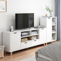 TV cabinet modern simple small apartment Nordic raised living room simple master bedroom TV side cabinet combination wall cabinet