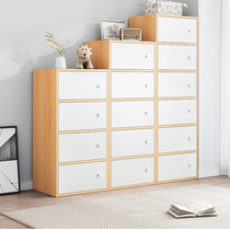 Storage box wooden snacks storage cabinet bedroom clothes finishing box home Book baby toy storage artifact