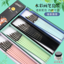Art pen watercolor pen watercolor pen set Animal hair Adult beginner Professional art painting brush for students with round head pointed head wholesale sketching travel Sable hair watercolor pen set