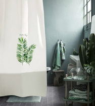 Nordic ins polyester shower curtain plant custom bathroom curtain toilet curtain waterproof thickening mildew curtain