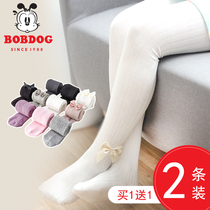 Girls leggings Spring and Autumn wear white dance thin Autumn Mid-thick pantyhose childrens one-piece socks