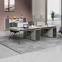 Office desk and chair combination 4 people 6 staff table simple modern industrial style loft office furniture
