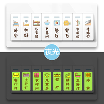 Wall Bedroom Night Light Switch Sticker Panel Button Reminder ID Cue Literal Wall Stickup Decoration Waterproof Self-Stick