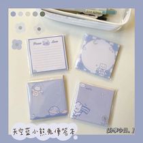 Korea cute soft cute blue bear notepad ins bear rabbit convenience n times paper list plan message book