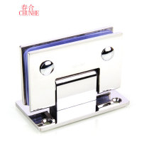 304 stainless steel bathroom clip bright light mirror frameless door glass clip shower door hinge 180 degree hinge folding