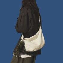 Original Dormitory Day Department Canvas Single Shoulder Bag Male University Students Large Capacity Harbor Wind Class Diagonal Satchel Dumplings Dumplings