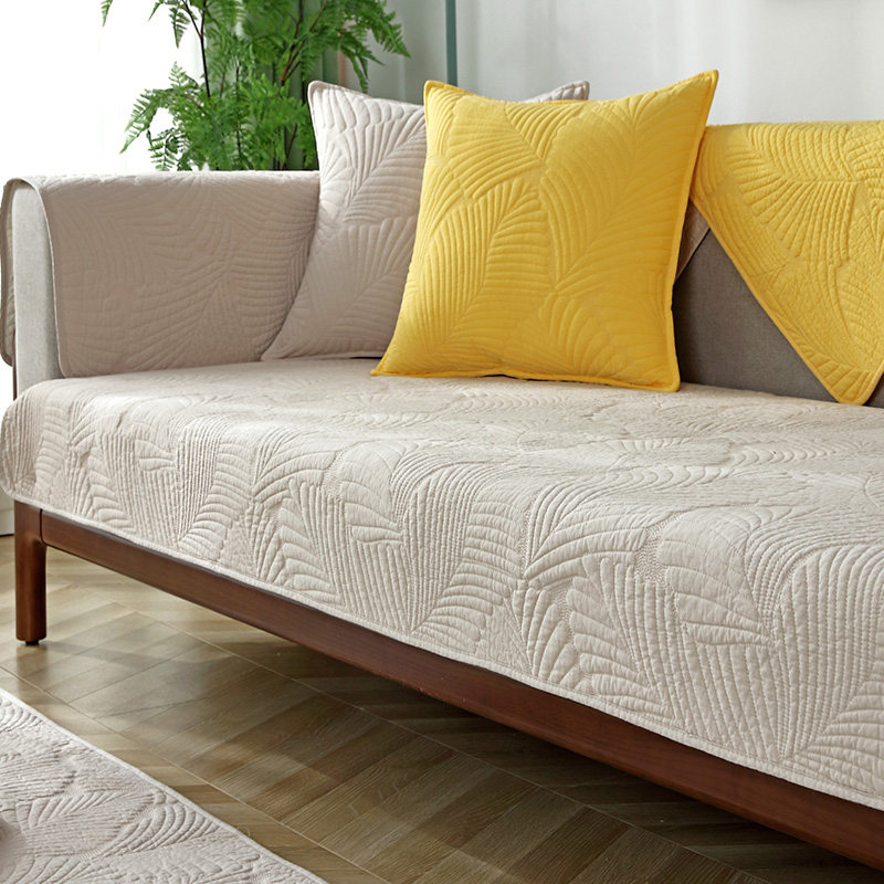 Nine cats summer cotton sofa cushion four seasons Nordic wind cushion modern sofa cover back-to-back non-slip sofa towel cover