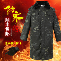 Military cotton coat mens winter thick long camouflage coat Northeast cold cotton clothing security labor insurance work clothes cotton jacket