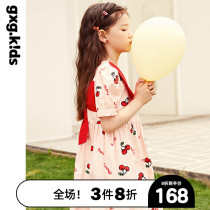 (Recommended by Weya) gxgkids Childrens clothing Girls Printing Dress Childrens skirt Pure Cotton Girls Dress