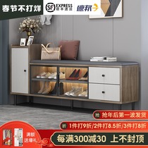 Customized light luxury shoe stool can sit at the door of the home shoe cabinet stool integrated into the door to wear shoes stool type shoe cabinet