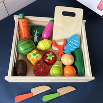 Wooden cut to see fruits and vegetables 1-3 years old childrens house toys role-playing Chile early education toys