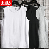 Antarctic summer cotton vest mens trend brand ins casual bottoming undershirt personality trend sports sleeveless t-shirt men