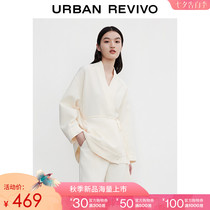 UR2021 autumn new womens casual lazy loose texture strap jacket WL33S1EN2000