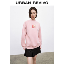 UR2021 autumn and winter new womens fashion fashion toothbrush embroidered pattern thick sweater WU45R4ON2000