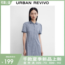 Presale UR2022 Summer New Pint Womens Clothing Retro Chessboard Gerpolo Treasure Dress WU05R7FN2000