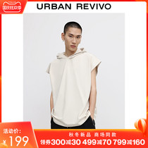 UR2021 autumn new menswear trendy man street hood collar loose cotton sleeveless vest ML27S4CE2000