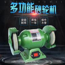 Three-phase vertical speed regulating polishing machine grinding wire drawing machine 380V tip clamp double head cloth wheel sand belt grinder desktop