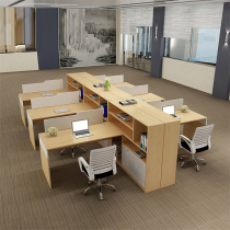 Desk staff computer tables and chairs combined with simple modern employee single - person screen 2 4 6 people partition card seat