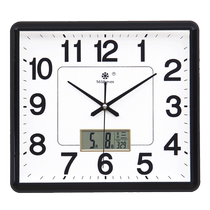 Square electronic wall clock Living room mute clock Household personality creative fashion art calendar Quartz clock hanging on the wall