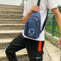 September Tide Woman Bag Small Fruits 1018 Chest Bag Outdoor Harp Casual Pure Color Canvas Sports 100 Hitch Street Pat Han Girl Bag