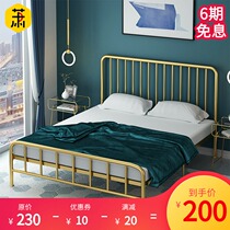 European modern simple princess Wrought iron bed Iron frame Steel frame Double single Adult child 1 2 1 5 1 8 meters