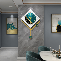 Nordic light luxury clock clock living room modern simple personality home fashion hanging watch Net red creative clock hanging wall