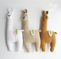Handmade DIY wool crochet picture tutorial electronic illustration alpaca doll